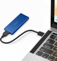 Qoltec 51833 M.2 USB 3.0 Külső SSD ház - Kék