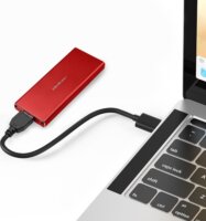 Qoltec 51833 M.2 USB 3.0 Külső SSD ház - Piros
