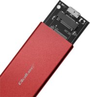 Qoltec 51833 M.2 USB 3.0 Külső SSD ház - Piros