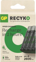 GP ReCyko M452 USB Modell AA/AAA NiMH Akkumulátor töltő + 4db elem (4xAA - 2600mAh)