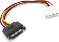 BlackBird BH1501 SATA 15pin - Molex 4pin tápkábel 12cm - Színes