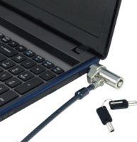 Conceptronic CUSTODIO02BS Kulcsos laptop zár - 1.8m