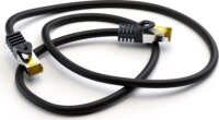 Goobay S/FTP CAT 6A Patch kábel + CAT 7 nyers kábel 10m - Fekete