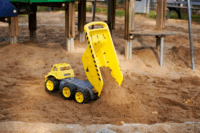 BIG Power Worker Mega Billenőplatós Dömper 65cm - Sárga