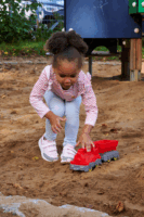 BIG Power Worker Mini Vonat + Vagon - Piros