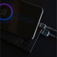 Green Cell PowerStream USB-A apa - MicroUSB-B apa 2.0 Adat és töltő kábel - Fekete (1.2m)