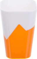 TOO KT-148-O 600ml Dupla Falú Műanyag Pohár - Narancssárga/Fehér