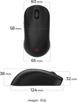 Zowie U2 Wireless Gaming Egér - Fekete
