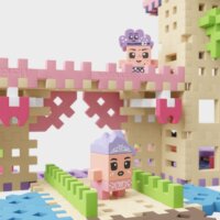 Marioinex Waffle Mini Princess 280 darabos építő játék