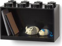 Lego Brick 8 Falipolc - Fekete