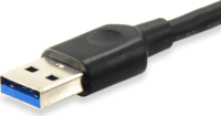Equip 128343 USB-A apa - USB-C apa 3.2 Gen1 Adat és töltőkábel - Fekete (0.25m)