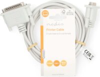 Nedis CCGL52135IV20 DIN-9 anya - DIN-25 apa Nyomtató kábel 2m - Fehér