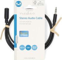 Nedis CAGL22050BK10 3.5mm Jack apa - 3.5mm Jack anya Kábel (1m)