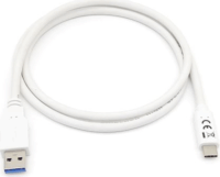 Equip 128364 USB-A apa - USB-C apa 3.2 Gen1 Adat és töltőkábel - Fehér (2m)