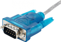 Akyga AK-CO-02 USB Type-A apa - RS-232 apa Adatkábel - Ezüst/Kék (1m)