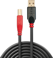 Lindy 42761 USB-A apa - USB-B apa kábel - Fekete (10m)