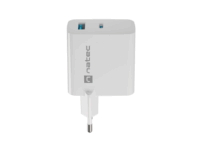 Natec Ribera USB-A / USB-C Hálózati töltő - Fehér (45W)