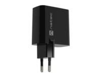 Natec Ribera USB-A / USB-C Hálózati töltő - Fekete (45W)
