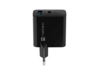 Natec Ribera USB-A / USB-C Hálózati töltő - Fekete (45W)