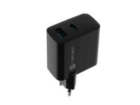 Natec Ribera USB-A / USB-C Hálózati töltő - Fekete (45W)