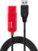 Lindy 42782 USB-A anya - USB-A apa Aktiív hosszabbító kábel - Fekete (12m)