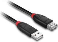 Lindy 42817 USB-A anya - USB-A apa Aktiív hosszabbító kábel - Fekete (5m)
