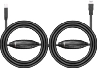 Lindy 43098 USB-A apa - USB-B apa kábel - Fekete (10m)