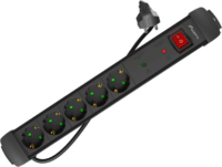 Lanberg SP1 220V Túlfeszültség védő elosztó 5 aljzatos 1.5m - Fekete