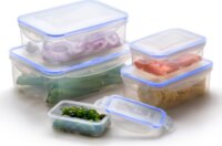 TOO KT-140 Műanyag téglalap ételtároló készlet 0,24L + 0,5L + 1L + 1,5L + 2,5L (5 db)