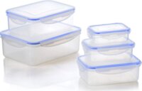 TOO KT-140 Műanyag téglalap ételtároló készlet 0,24L + 0,5L + 1L + 1,5L + 2,5L (5 db)