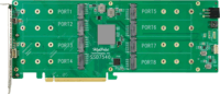HighPoint Rocket 1508 8x belso M.2 PCIe 4.0 x16 NVMe port bővítő PCIe kártya