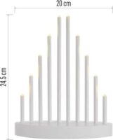 Emos DCAW01 LED Karácsonyi Fehér gyertyatartó Dekoráció