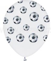 Godan Focilabda mintás fehér lufi (5 darabos)