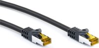 Goobay S/FTP CAT 6A Patch kábel + CAT 7 nyers kábel 7.5m - Fekete