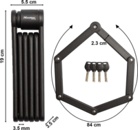 MasterLock 8335EURDPRO Kulcsos kerékpár zár - Fekete