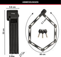 MasterLock 8333EURDPRO Kulcsos kerékpár zár - Fekete
