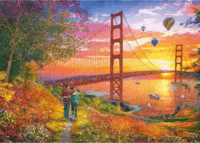 Schmidt Spiele Séta a Golden Gate Hídhoz - 2000 darabos puzzle