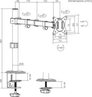 Maclean MC-753N 17"-32" LCD TV/Monitor asztali tartó - Fekete