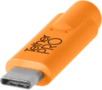 Tether Tools USB Type-C apa - USB Type-C apa Adatkábel - Narancssárga (9.4m)