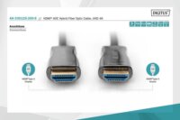 Digitus AK-330125-200-S HDMI 2.0b - HDMI 2.0b Kábel 20m - Fekete