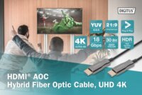 Digitus AK-330125-200-S HDMI 2.0b - HDMI 2.0b Kábel 20m - Fekete