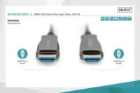Digitus AK-330125-200-S HDMI 2.0b - HDMI 2.0b Kábel 20m - Fekete