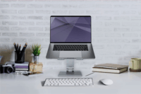 Yenkee YSN 03 TASK 15,6" Laptop állvány + HUB - Ezüst