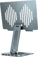 Yenkee YSN 03 TASK 15,6" Laptop állvány + HUB - Ezüst