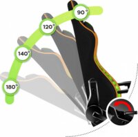 Huzaro Ranger 6.0 Gyerek Minecraft Gamer szék - Fekete/Zöld