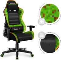 Huzaro Ranger 6.0 Gyerek Minecraft Gamer szék - Fekete/Zöld