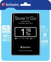 Verbatim 1TB Store n Go USB 3.0 Külső HDD - Fekete