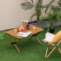 Promis ST90 Alumínium Kempingasztal 87 x 60 x 45 cm - Barna