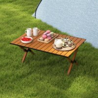 Promis ST90 Alumínium Kempingasztal 87 x 60 x 45 cm - Barna