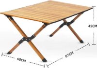 Promis ST90 Alumínium Kempingasztal 87 x 60 x 45 cm - Barna